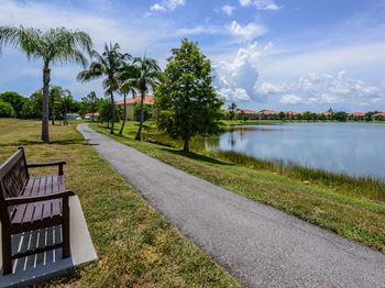 Lake with nature trail